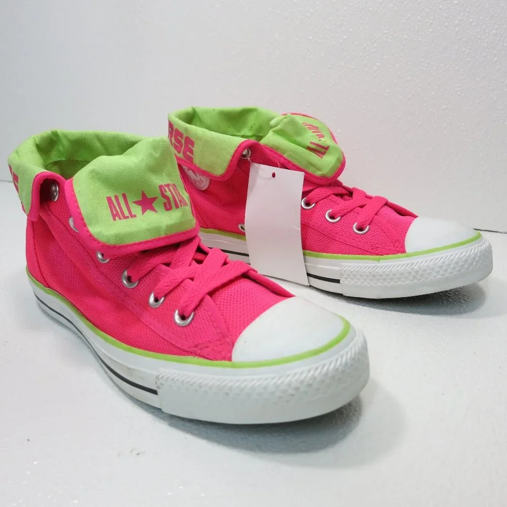 Converse Pink Lime High Top All Star Tennis Shoes New Footwear Shoes Kids Sz 6